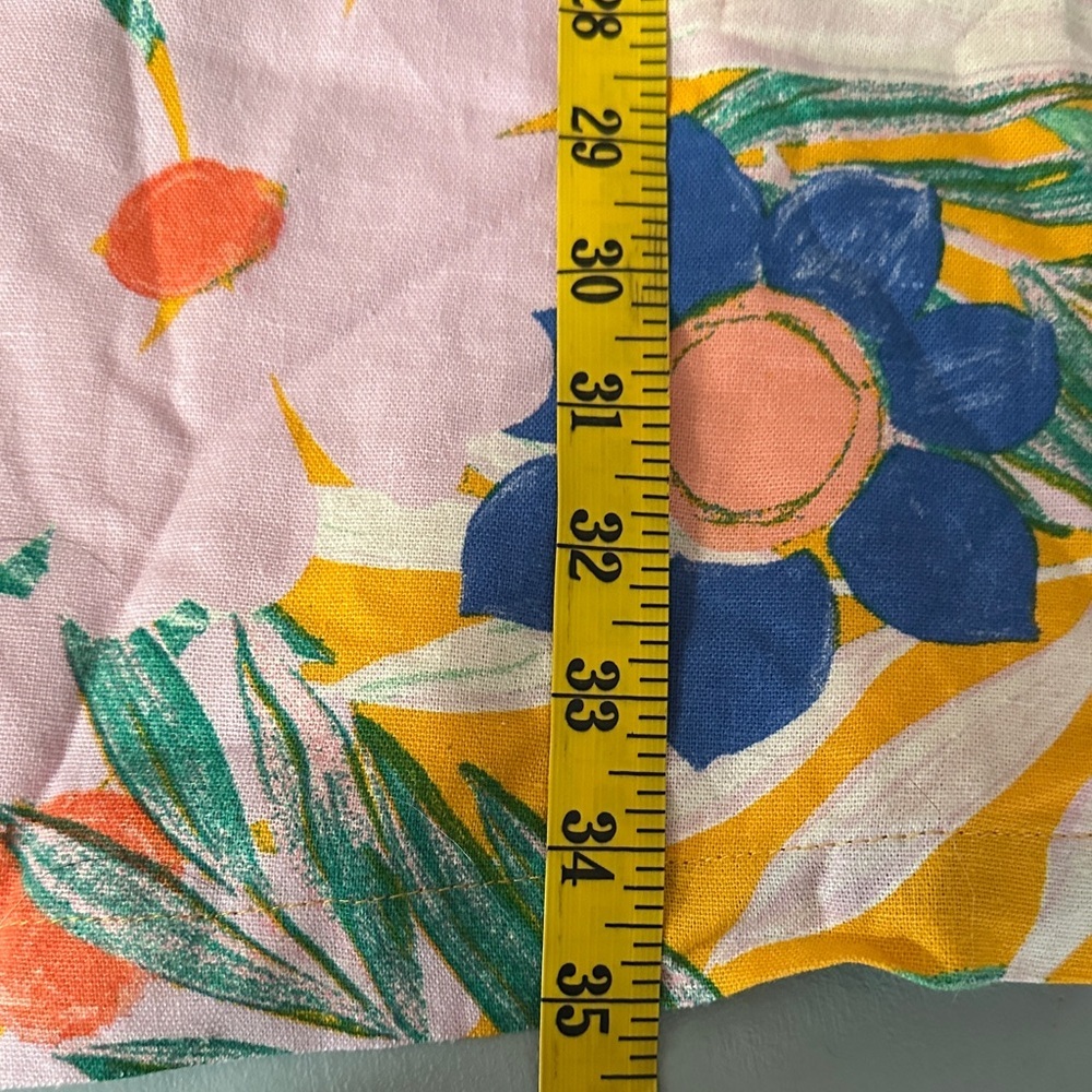 Giani Bini Floral Multicolor Mini Dress Linen Blend XL Tropical Resortwear Beach - Picture 8 of 10